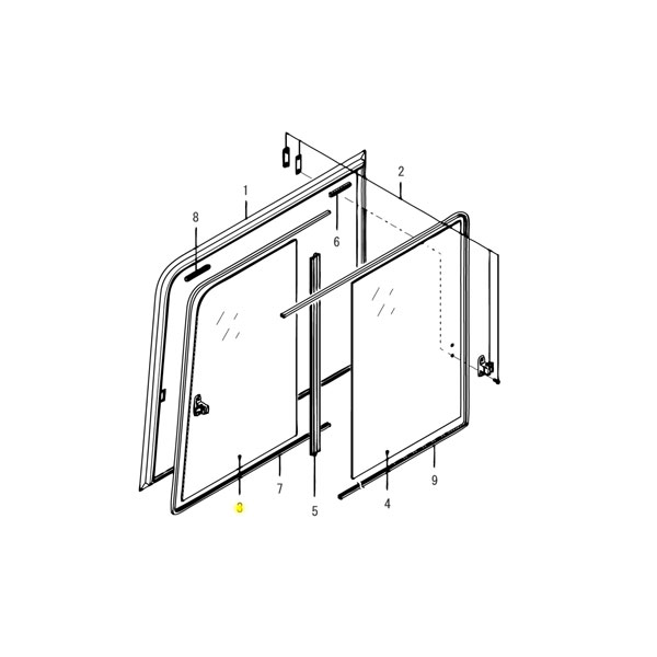 Yanmar Genuine Front Bay Glass Vio57-6A