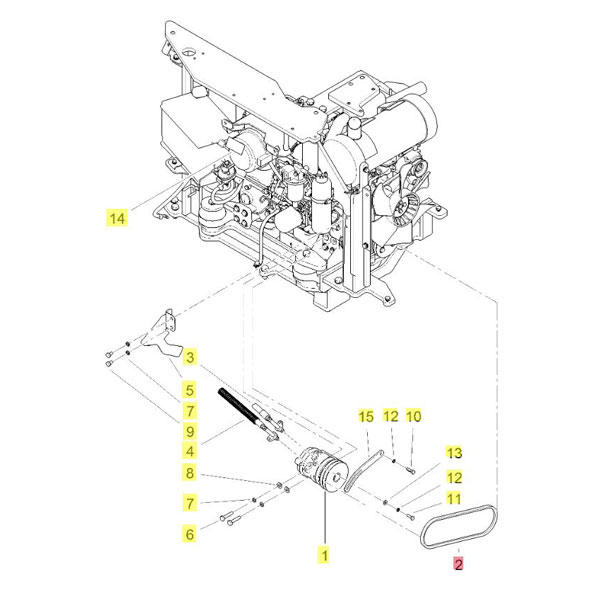 Yanmar Genuine Air Con Belt VIO50U