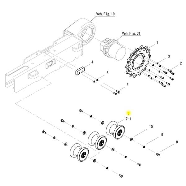 Yanmar Genuine Roller SV17VT