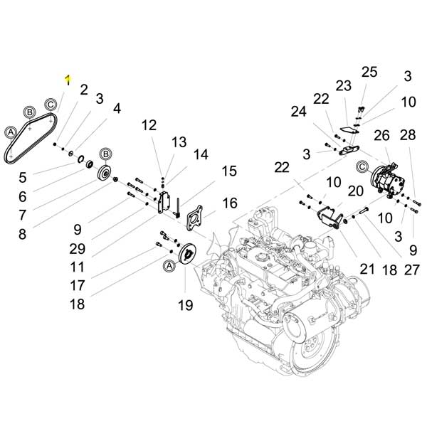 Yanmar Genuine Air Con Belt SV60-A