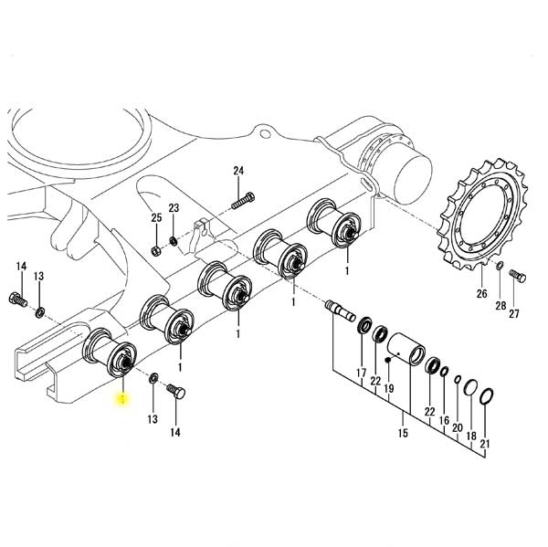 Yanmar Genuine Bottom Roller VIO82